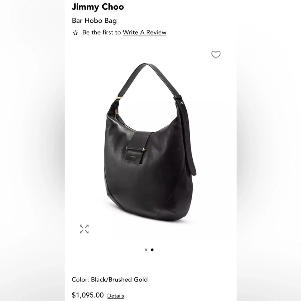 Jimmy Choo Bar Hobo Bag, Medium (NEW w. tags)